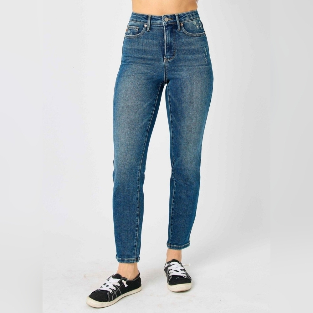 Judy Blue Women's Tummy Control Slim Fit Jeans Dark Wash Stretch Classic 9/29 - Picture 4 of 12